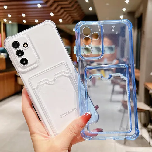 Miniatura 11 de Tuokiou Funda para Samsung Galaxy A14 5G, Fundas Protectoras Transparentes con Ranura para Tarjetas, Funda Cartera de TPU Suave Ajustada Resistente