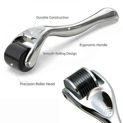 Miniatura 2 de Derma Roller - Rodillo de microagujas de titanio - Rodillo de microagujas 540 para cuidado de la piel y aseo - Rodillo de microagujas premium