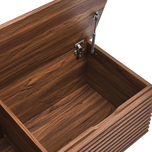Miniatura 5 de Modway Render - Banco de almacenamiento de grano de madera de 47 pulgadas en nogal