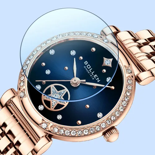 Miniatura 4 de SOLLEN Reloj de cuarzo para mujer, relojes analógicos de cuarzo de moda impermeables para mujer