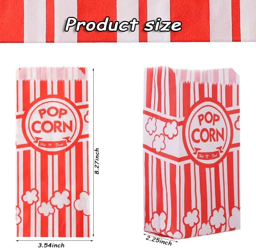 Miniatura 7 de 500 bolsas de papel para palomitas de maíz, bolsas pequeñas de esquina de 1 onza, porciones individuales para máquina de palomitas de maíz, fiesta