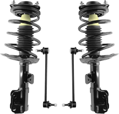 Miniatura 11 de Detroit Axle - Puntales delanteros con resorte helicoidal + enlaces de extremo de barras estabilizadoras de repuesto para Ford Flex Lincoln MKT