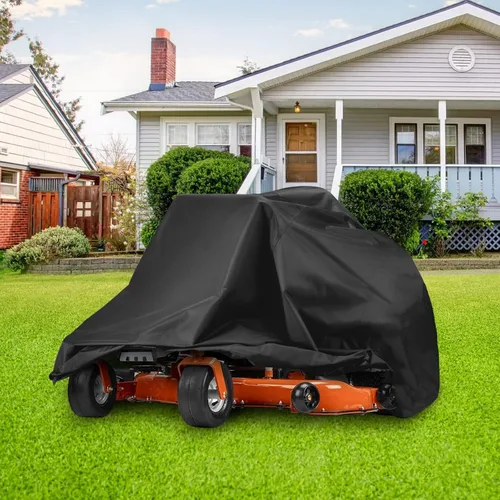 Miniatura 6 de Cubierta para cortacésped de giro cero, ajuste universal 210D, impermeable, UV, resistente al polvo y al viento para protección al aire libre