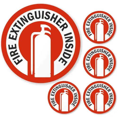 SmartSign Calcomanías interiores para extintor de incendios | Etiquetas reflectantes de grado ingeniero de 2.75 x 2.75 pulgadas con adhesivo