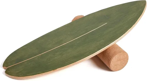 Miniatura 10 de Tabla de equilibrio para interiores, estilo surf, fitness en casa con rueda para ejercicio, entrenamiento atlético y deportes de tabla, divertido