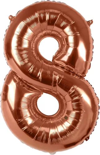 Miniatura 8 de Treasures Gifted Globos dorados grandes de números – Globo de aluminio número 0 de 40 pulgadas – Números de globos de cumpleaños – Números de globos
