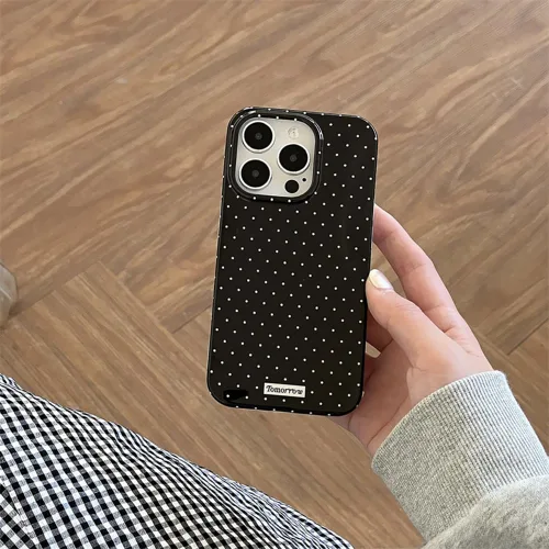 Miniatura 4 de inewateri Funda compatible con iPhone 11 con bonito diseño estético de lunares a la moda, fundas simples para TPU suave, funda de protección Negro