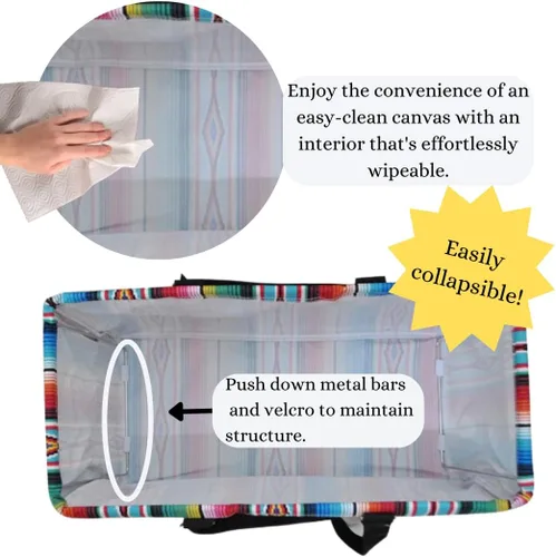 Miniatura 330 de NGIL Bolsa de comestibles reutilizable extra grande plegable de gran tamaño para comestibles, almacenamiento, picnic, playa, Bronco-negro occidental