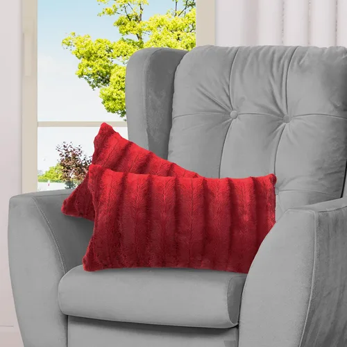 Miniatura 28 de Cheer Collection Almohadas decorativas de otoño para sofá, juego de 2 almohadas de piel sintética para sofá, acogedoras almohadas de otoño para sala