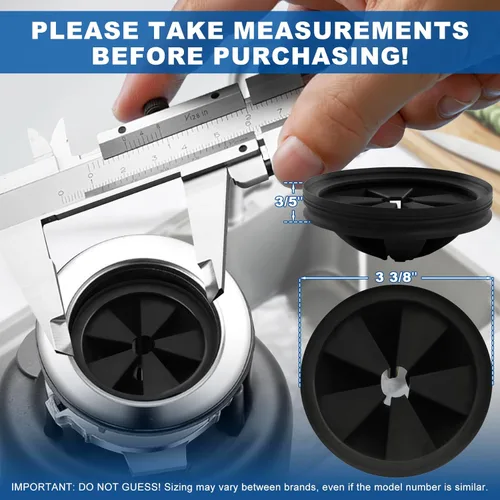 Miniatura 2 de Eliminación de basura, protector contra salpicaduras, deflector de fregadero, accesorios de piezas de triturador de desechos de alimentos, tapones 1