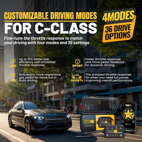 Miniatura 5 de PEDAL COMMANDER para Mercedes Benz Clase C 2008-2021 Controlador de Respuesta del Acelerador - Compatible con W204 W205, C300, C43 AMG, C63 AMG