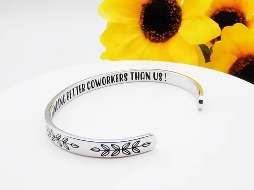 Miniatura 239 de Pulseras inspiradoras para mujer, joyería de acero inoxidable, con refranes, pulsera motivacional con mensaje oculto, pulseras grabadas para mejor