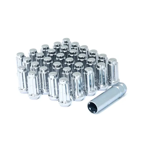 Miniatura 13 de GORILLA Tuerca de rueda Acorn, 12 mm x 1.50 rosca, asiento de 60 grados, extremo cerrado, llave, acero, cromado negro, universal, juego de 20 Fábrica