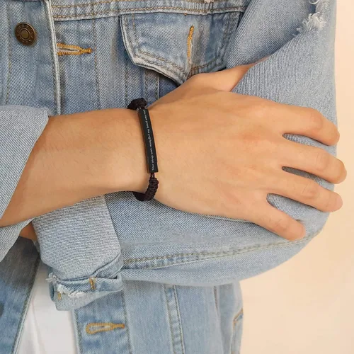 Miniatura 67 de Pulsera de urna personalizada para cenizas, recuerdos de joyería de cremación para mujeres y hombres, pulsera ajustable de cuerda tejida hecha a