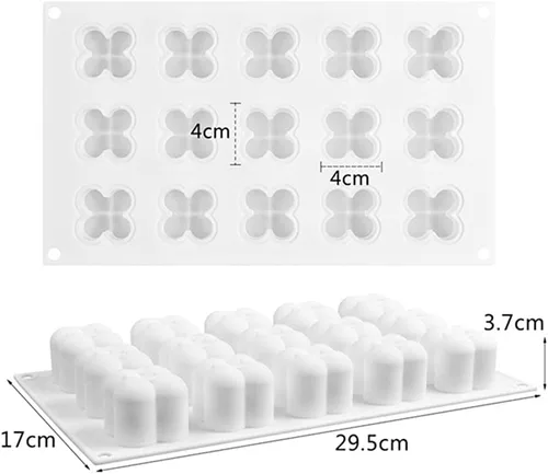 Miniatura 4 de Molde de vela 3D hecho a mano para aromaterapia, cera de soja, molde de silicona, molde de velas de yeso, resina epoxi UV, moldes de jabón