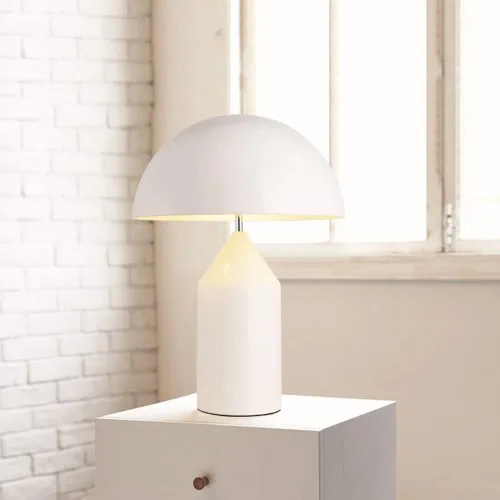 Miniatura 10 de Lámpara de mesita de noche en forma de hongo Meefad, lámpara de mesa moderna con base pesada, luz nocturna en forma de cúpula, lámpara de acento