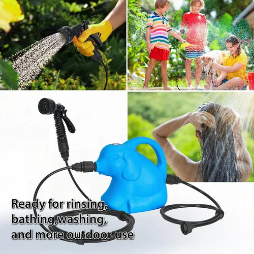Miniatura 9 de Bomba de agua portátil con rociador de 5 modos, bomba de manguera de jardín alimentada por batería para riego de plantas, lavado de perros