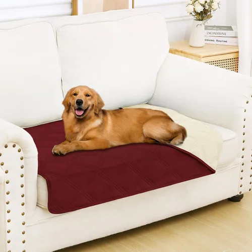 Miniatura 76 de Smiry Funda Impermeable para Cama de Perro, Manta Suave Reversible para Mascotas, Lavable a Prueba de Fugas para Gatos y Perros, Funda para Sofá