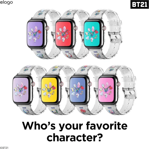 Miniatura 6 de elago Correa BT21 compatible con Apple Watch Series ULTRA/SE/9/8/7/6/SE/5/4/3/2/1 [producto oficial]