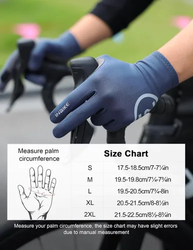 Miniatura 6 de INBIKE Guantes de ciclismo para hombre y mujer, forro polar fino, para pantalla táctil, guantes de bicicleta acolchados para correr, conducir