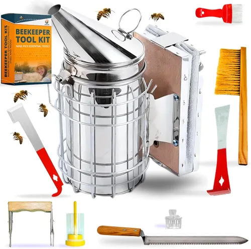 Miniatura 10 de SunVara Escudo térmico de acero inoxidable para ahumador de abejas de alto nivel 11