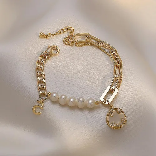 Miniatura 3 de Delicadas pulseras de oro para mujer, pulseras de perlas de agua dulce con caja de regalo, juego de pulseras impermeables ajustables, regalos