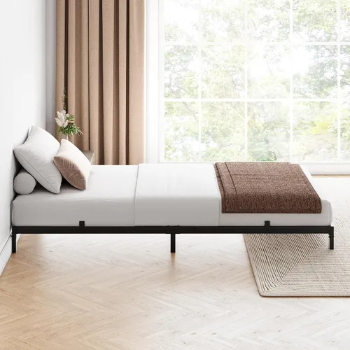 Miniatura 8 de IDEALHOUSE Base de cama individual de 6 pulgadas, no necesita somier, plataforma de metal resistente de perfil bajo con listones de acero