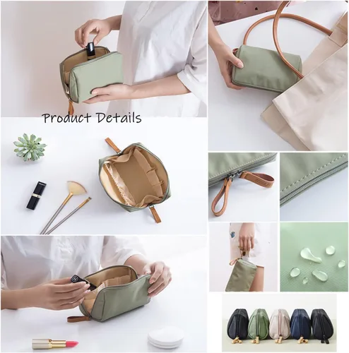Miniatura 5 de Bolsa de maquillaje de viaje para mujer, mini bolsa de maquillaje de viaje impermeable, bolsa de embrague, bolsa multifuncional de gran capacidad