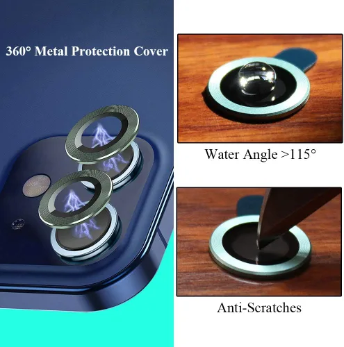 Miniatura 4 de Compatible con iPhone 12 mini (5.4 pulgadas)/iPhone 12 (6.1 pulgadas), accesorios para protector de lente de cámara, alta definición, antiarañazos