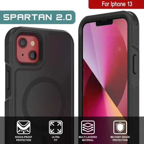 Miniatura 7 de PunkCase Funda [Serie Spartan 2.0] Funda transparente resistente con protector de pantalla de vidrio templado Protección de cuerpo completo ultra