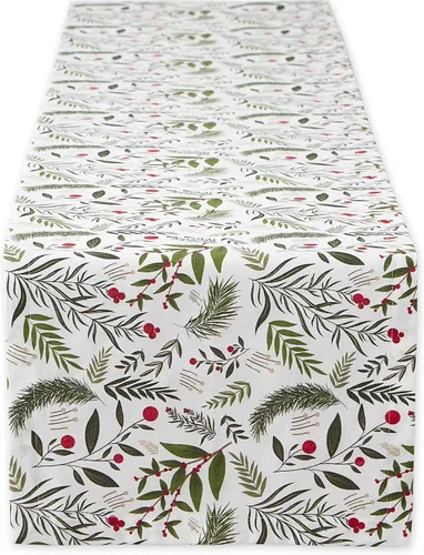 Miniatura 9 de DII Holiday Sprigs - Mesa de comedor y decoración de cocina, juego de servilletas, 20 x 20, cuadros Dobby rojos y blancos, 6 piezas