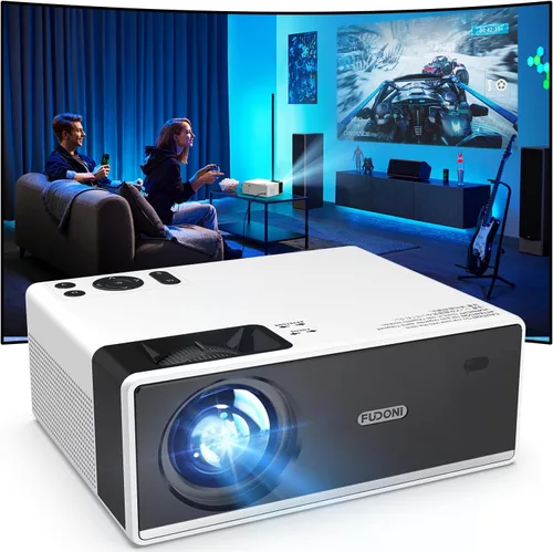 Miniatura 9 de 【28000 lúmenes de alta luminosidad】Proyector con WiFi 5G y Bluetooth, proyector de cine al aire libre mejorado compatible con 4K, zoom máximo