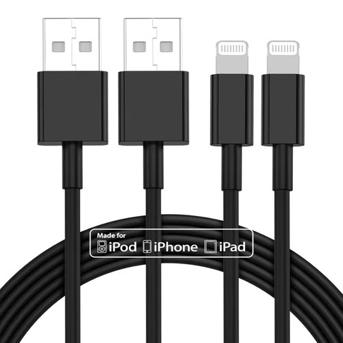 Miniatura 12 de 2 paquetes de 6 pies de cable cargador para iPhone, [Certificado MFi de Apple] cable cargador largo para iPhone de 6 pies, cable Lightning a USB
