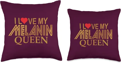 Miniatura 3 de Melanin womens Melanin apparel Melanin outfits for women Throw Pillow