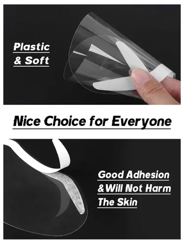 Miniatura 5 de EBANKU 300 Piezas Visera de Protección para Cara y Ojos en la Ducha, Visera de Plástico para Ojos, Protector de Ojos para Maquillaje, Viseras