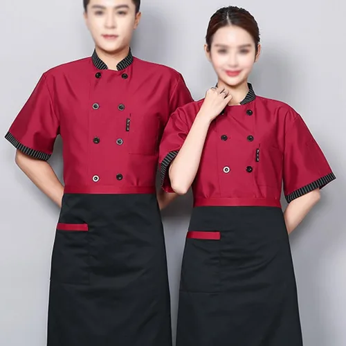 Miniatura 3 de Short Sleeve Chef Coat for Mens and Women Unisex Chef Jacket Restaurant Kitchen Work Clothes