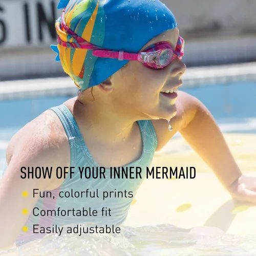 Miniatura 3 de FINIS Gafas de natación de sirena para niños de 4 a 10 años - Protección UV - Lentes antivaho - Ajuste de silicona suave