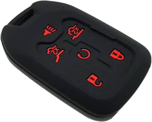 Miniatura 4 de REPROTECTING Funda de goma de silicona para llavero compatible con Chevrolet Suburban Tahoe GMC Yukon Yukon XL HYQ1AA 2014-2021