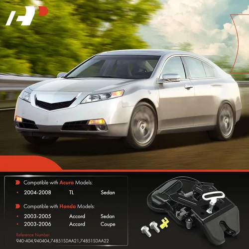 Miniatura 2 de A-Premium Actuador de bloqueo de la tapa del pestillo del maletero del portón trasero compatible con vehículos Acura y Honda - TL 2004-2008, Accord