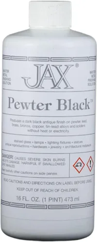 Jax Pewter Black - Solución de acabado de metal - Acabado antiguo sin calor ni electricidad - Pinta