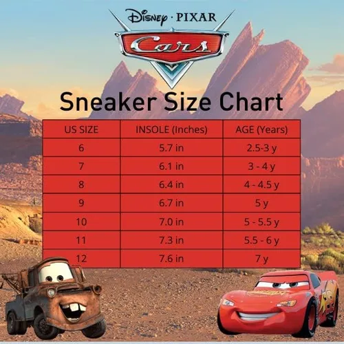 Miniatura 7 de Disney Pixar Cars - Tenis con luz negra y roja para niños pequeños