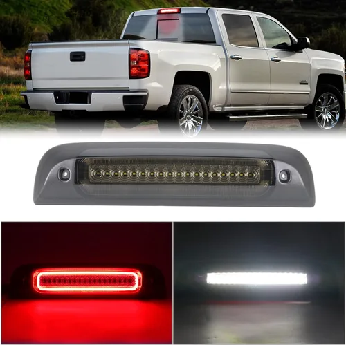 R&F Auto Tercera luz de freno LED de repuesto para Silverado Sierra1500 2500HD 3500HD 2014-2019, luz estroboscópica de carga de techo, lámpara de
