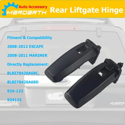 Miniatura 4 de 8L8Z78420A68D Juego de bisagras para ventana trasera, bisagra de vidrio para compuerta trasera derecha e izquierda, repuesto para Escape 2008-2012