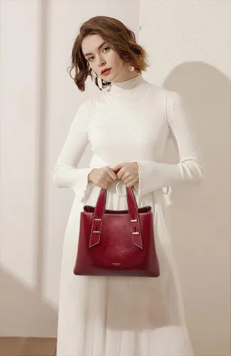 Miniatura 2 de LAORENTOU Monederos de cuero de vaca y bolso pequeño para mujer, bolso de mano para mujer, bolso de hombro para el día de la madre Designer