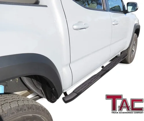 Miniatura 2 de TAC - Escalones laterales ovalados PNC de 4.25 pulgadas para Toyota Tacoma 2005-2023, camionetas de doble cabina para Toyota Tacoma 2005-2023