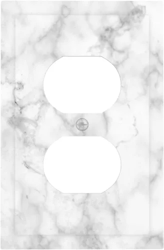 Miniatura 9 de Cubierta decorativa de interruptor de luz de mármol blanco y gris, placa frontal de plástico de 1 banda para decoración de baño, hogar, dormitorio