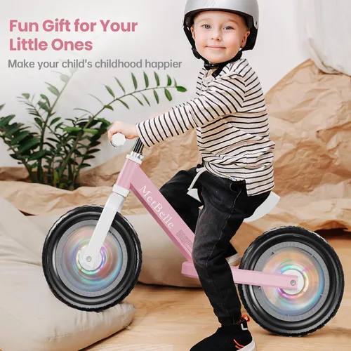 Miniatura 7 de MetBelle Toddler Balance Bike 1-3 Year Old,12" No Pedal Kids Indoor Outdoor Toy Bike 2-5 Years Old with Tool-Free Adjustments Seat, Lightweight