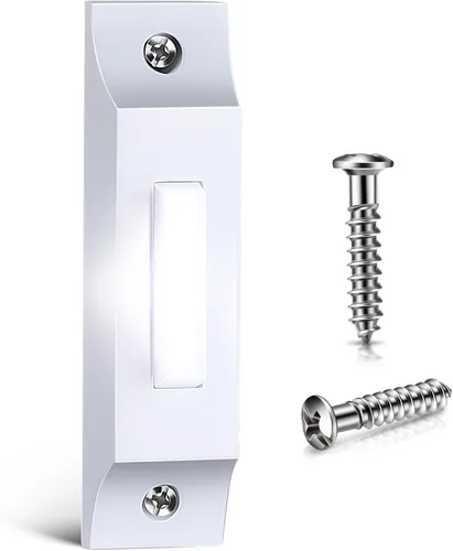Miniatura 9 de Enhon Botón de timbre de puerta de metal, timbre con cable de luz LED resistente, botón sólido montado en la pared para el hogar, garaje, Negro mate