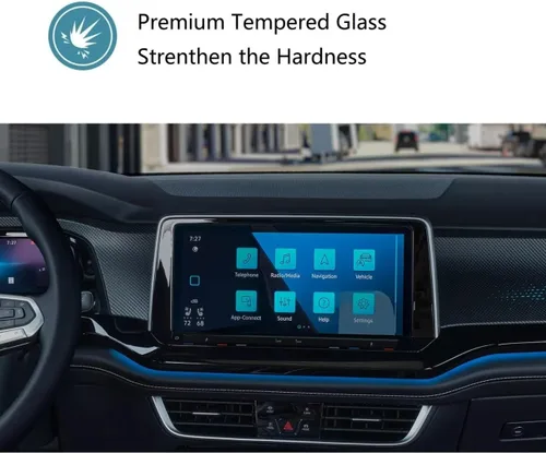 Miniatura 4 de ZFM - Protector de pantalla para Volkswagen Atlas 2024, vidrio templado, Atlas/Atlas Cross Sport SE/SE con tecnología/SEL/SEL Premium R-Line/SEL