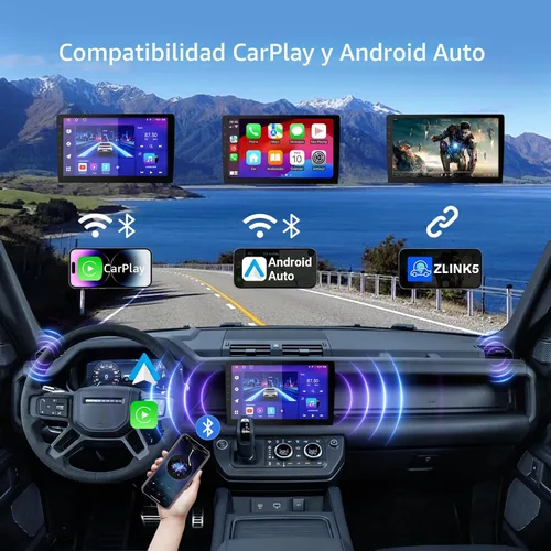 Miniatura 4 de Haudio Estéreo de auto doble DIN de 9 pulgadas con Apple CarPlay inalámbrico y Android Auto Pantalla táctil HD de 9 pulgadas Bluetooth